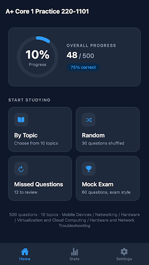 A+ Core 1 Practice 220-1101 Screenshot 0