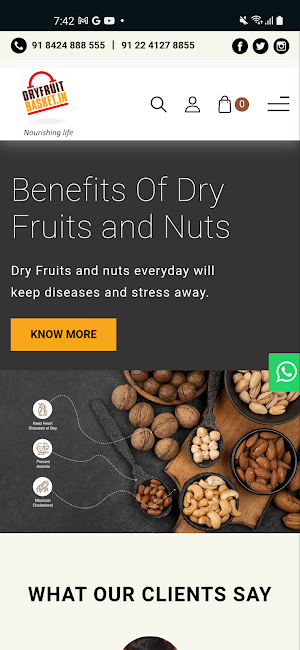 DryFruitBasket.in Screenshot 0