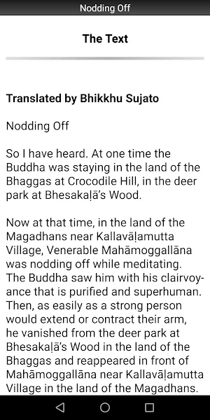 Nodding Off Sutta - Buddhism Screenshot 1