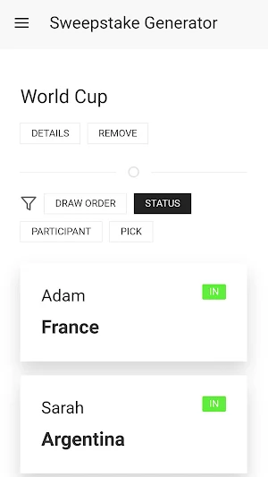 Sweepstake Generator Screenshot 3