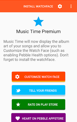 Music Time Pebble WatchFace Screenshot 2