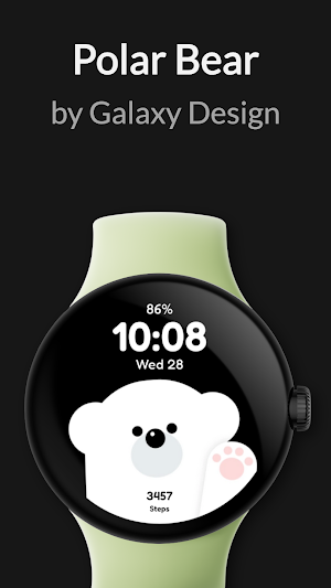 Polar Bear Animated Watch Face Screenshot 2