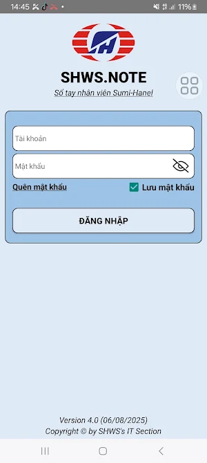 SHWS Note Screenshot 1