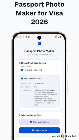 Passport Photo Maker Visa 2026 Screenshot 0