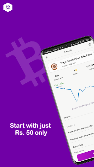 FradX - Bitcoin, Crypto Mutual Funds Screenshot 1