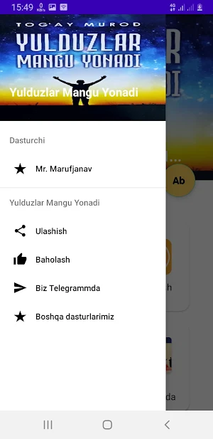 Yulduzlar Mangu Yonadi Screenshot 1