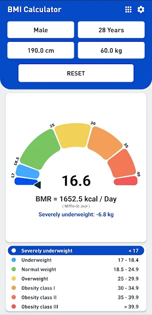 BMI Calculator Screenshot 1