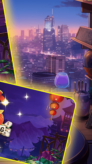 Purple Glow Mahjong Screenshot 3