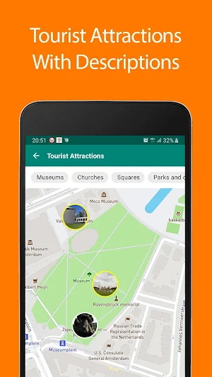 Amsterdam Offline Map and Travel Guide Screenshot 0