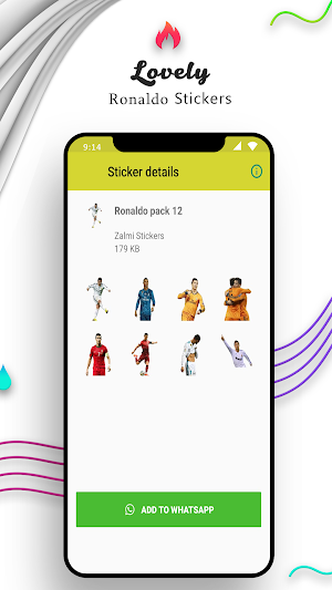 Ronaldo Stickers For Whatsapp - WAStickerApps Screenshot 2