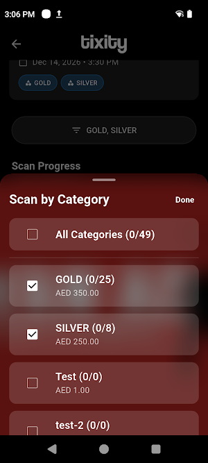 tixity Check-In Screenshot 1