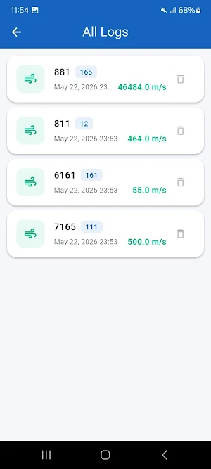 Duct Airflow Log Screenshot 3