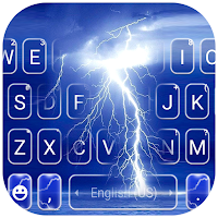 Blue Sky Lightning Keyboard Background
