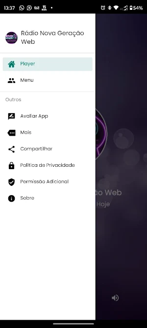 Nova Geração Rádio Web Screenshot 1