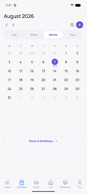 Calmly Student Screenshot 1