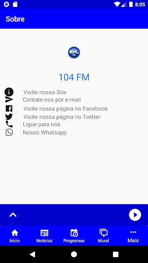 104 FM - Piumhi Screenshot 3