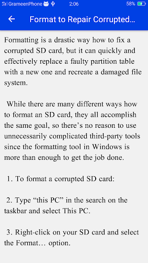 Damaged SD Card Repair Guide Screenshot 2