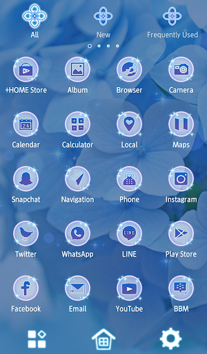 Flower Wallpaper Blue Hydrangea Theme Screenshot 2