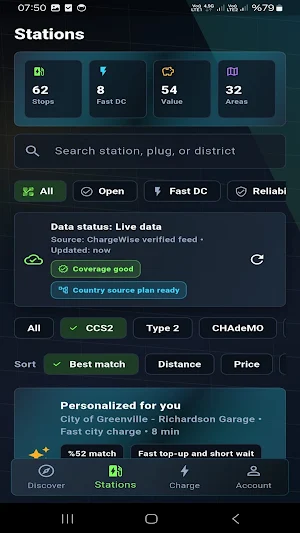 ChargeWise EV Charger Map Screenshot 3