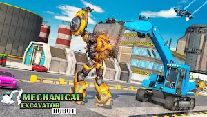 Mechanical Excavator Robot: Flying Transforme Screenshot 0