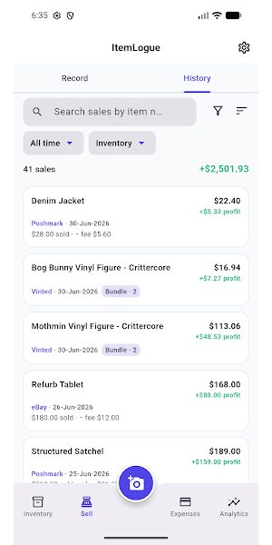ItemLogue: Profit & Inventory Screenshot 3