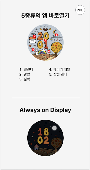 NW112한글: Digital watch face Screenshot 3