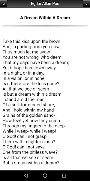 Edgar Allan Poe Poems Screenshot 2