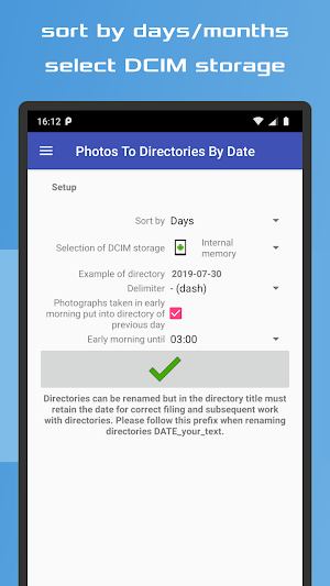Photos To Directories By Date Screenshot 3