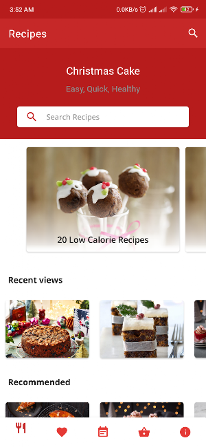Christmas Cake Recipe App Screenshot 0