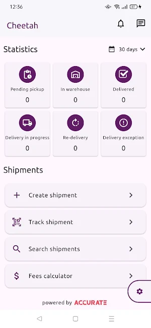 cheetah Logistics Screenshot 2