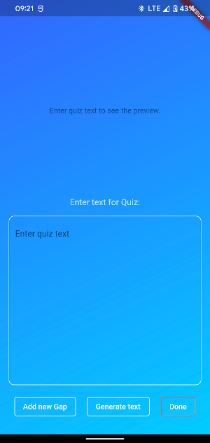 Fill The Gap Quiz Screenshot 0