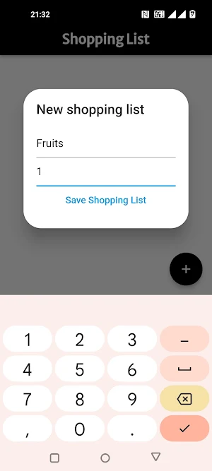 ShoppingList Screenshot 1