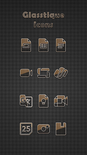 Glasstique Brown Icon Pack Screenshot 1