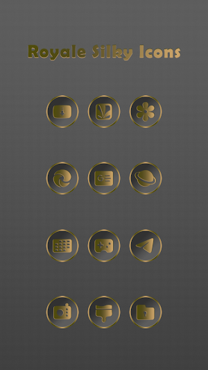 Royale Silky Dark Gold Icons Screenshot 2
