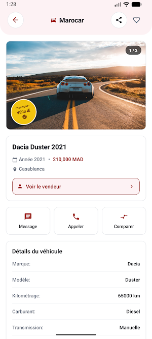 Marocar – Voitures d'occasion Screenshot 2