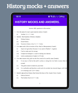 History: mocks and answers Screenshot 3