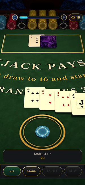 Blackjack 3D: 21 Casino Game Screenshot 2