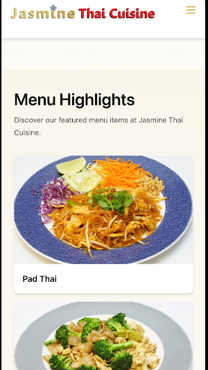 Jasmine Thai Cuisine Screenshot 0