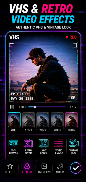 Glitch Video Editor: VHS FX Screenshot 1