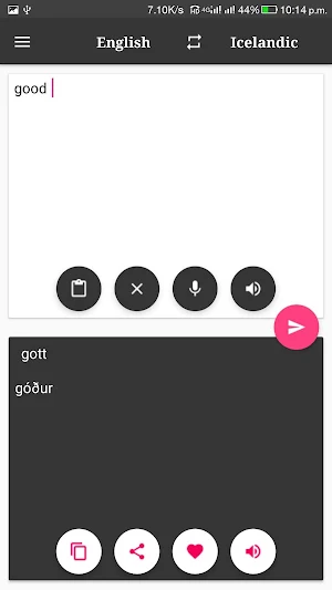 Icelandic-English Translator Screenshot 2