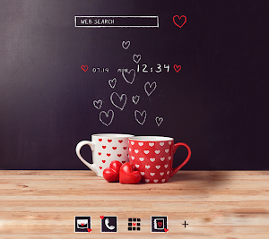 Pair Mugs with HeartsTheme Screenshot 0