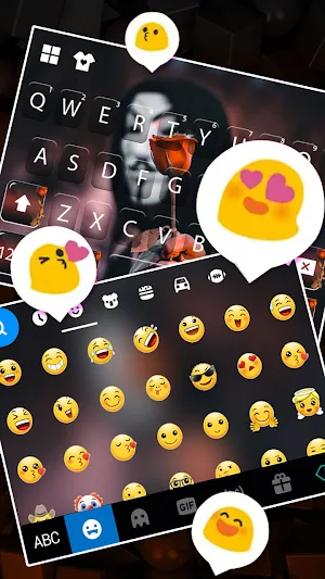 Anonymous Romance Keyboard Background Screenshot 3
