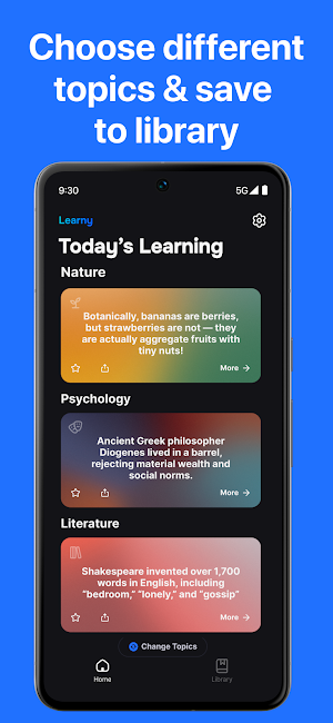 Learny: Daily Micro Learning Screenshot 1