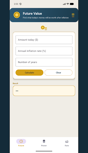 Inflation Calculator Screenshot 2