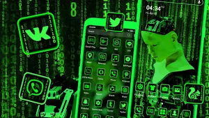 Green Tech Robot Theme Screenshot 0