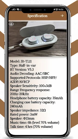 JOYROOM JR-TL11 Earphone Guide Screenshot 1