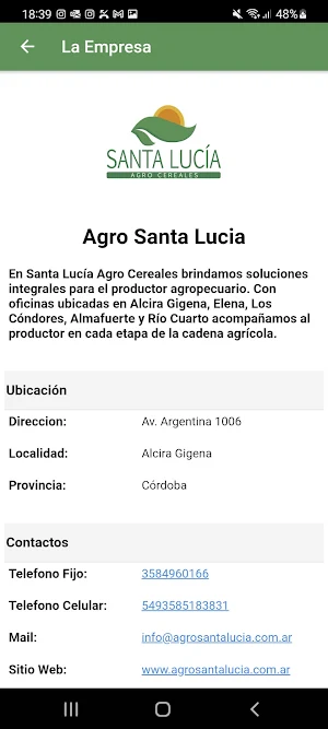 Santa Lucía Agro Cereales Screenshot 1