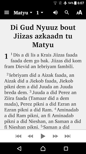 Jamaican Creole Bible Screenshot 0