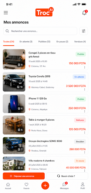 Troc.bj, petites annonces Screenshot 2
