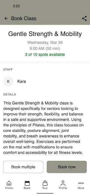 UP Pilates Studio Inc. Screenshot 3